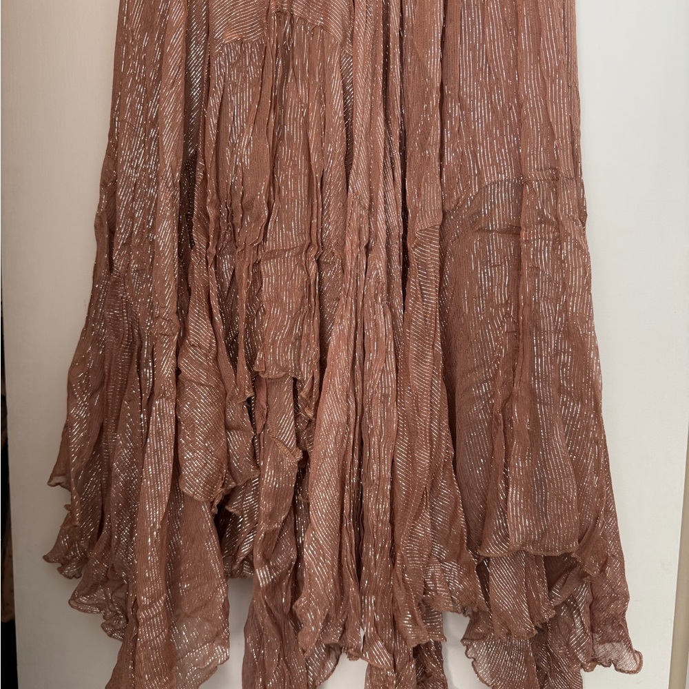 Free People Clover Shine Metallic Skirt - Picture 5 of 6